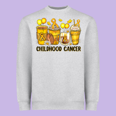 Childhood Cancer Coffee Cups Heavyweight Sweatshirt Designed By Zillion Design Studio