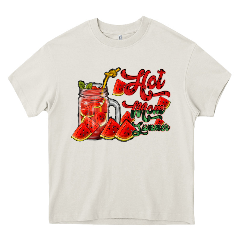 Hot Mom Summer Watermelon Heavy Core Tee by RacoonDesign | Teevron