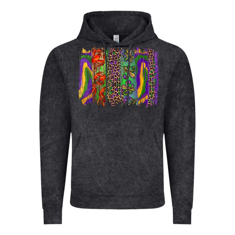 Mardi Gras Brushstroke Vintage Hoodie by RanaPortraitStore | Teevron