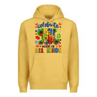 Antique Gold celebrate neurodiversity Premium Hoodie - LillyAllenDesigns
