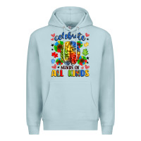 Blue Mist celebrate neurodiversity Premium Hoodie - LillyAllenDesigns