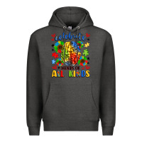 Charcoal Heather celebrate neurodiversity Premium Hoodie - LillyAllenDesigns