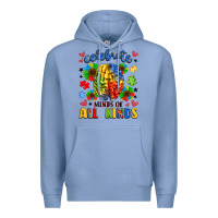 Colony Blue celebrate neurodiversity Premium Hoodie - LillyAllenDesigns