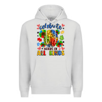 Dove Grey celebrate neurodiversity Premium Hoodie - LillyAllenDesigns