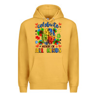 Mustard celebrate neurodiversity Premium Hoodie - LillyAllenDesigns