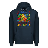 Navy celebrate neurodiversity Premium Hoodie - LillyAllenDesigns