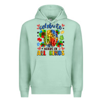 Seafoam celebrate neurodiversity Premium Hoodie - LillyAllenDesigns