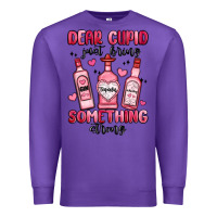 Purple dear cupid just bring something strong Premium Sweatshirt - MaliasSmallBusiness