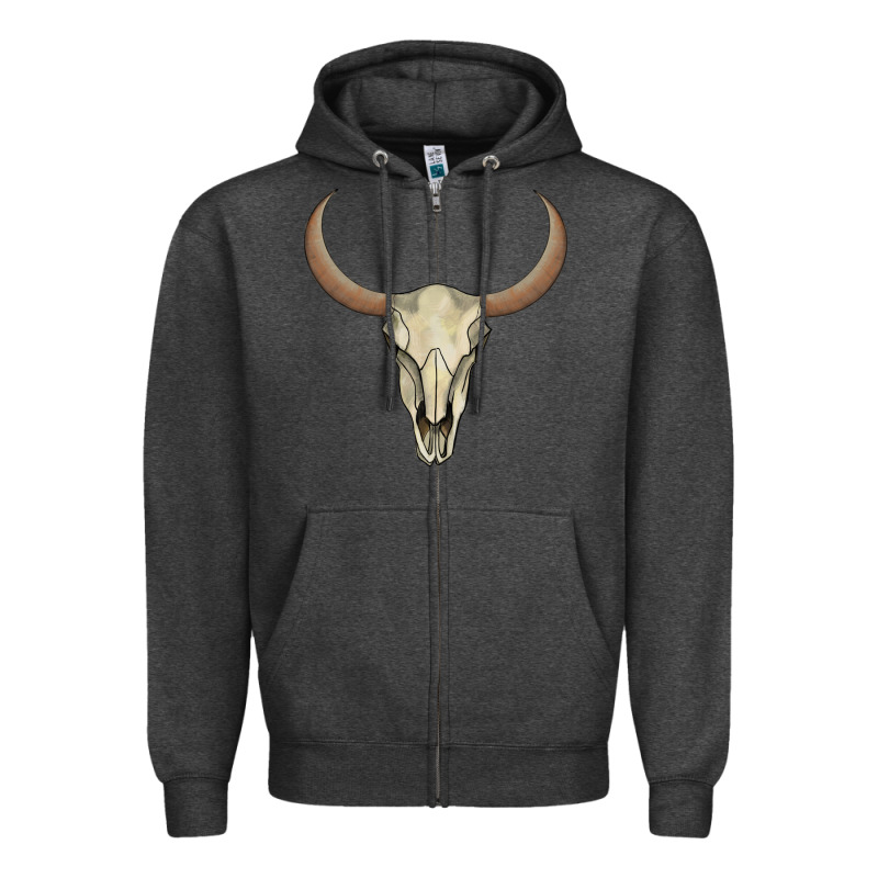 Bull Skull Zipper Hoodie by AdoDesignShop | Teevron