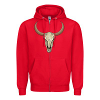 Red bull skull Zipper Hoodie - AdoDesignShop