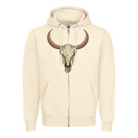 Sandshell bull skull Zipper Hoodie - AdoDesignShop
