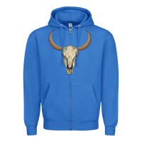 True Royal bull skull Zipper Hoodie - AdoDesignShop