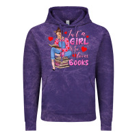 Cloud Purple just a girl who loves books Vintage Hoodie - texasbilliewilder