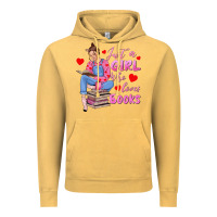 Vintage Mustard just a girl who loves books Vintage Hoodie - texasbilliewilder