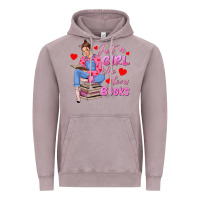 Vintage Zinc just a girl who loves books Vintage Hoodie - texasbilliewilder