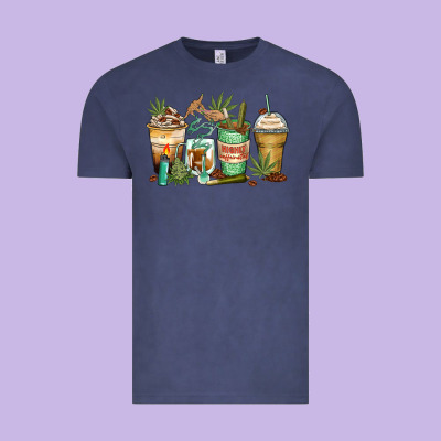 Highly Caffeinated Coffee Cups Vintage Tee Designed By Zillion Design Studio