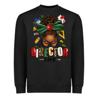 Black director life afro messy bun Heavyweight Sweatshirt - texasbilliewilder