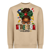 Mushroom director life afro messy bun Heavyweight Sweatshirt - texasbilliewilder
