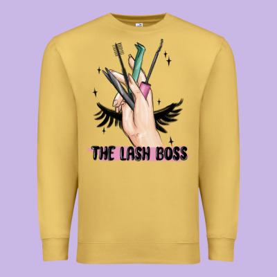 The Lash Boss Premium Sweatshirt Designed By Maliassmallbusiness