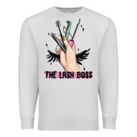 Dove Grey the lash boss Premium Sweatshirt - MaliasSmallBusiness
