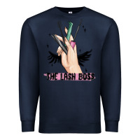 Navy the lash boss Premium Sweatshirt - MaliasSmallBusiness