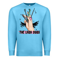 Ocean Blue the lash boss Premium Sweatshirt - MaliasSmallBusiness