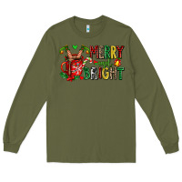 Army Green merry and bright Long Sleeve Tee - AdoDesignShop
