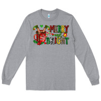 Heather Grey merry and bright Long Sleeve Tee - AdoDesignShop