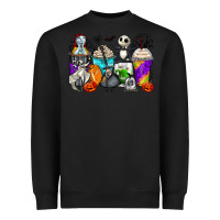 Black halloween cartoon characters coffee cups Heavyweight Sweatshirt - Zillion Design Studio