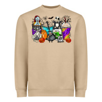 Mushroom halloween cartoon characters coffee cups Heavyweight Sweatshirt - Zillion Design Studio