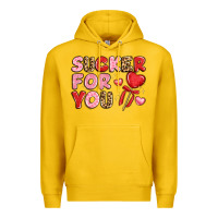 Lemon lovethemed typography with heart lollipop Premium Hoodie - LillyAllenDesigns