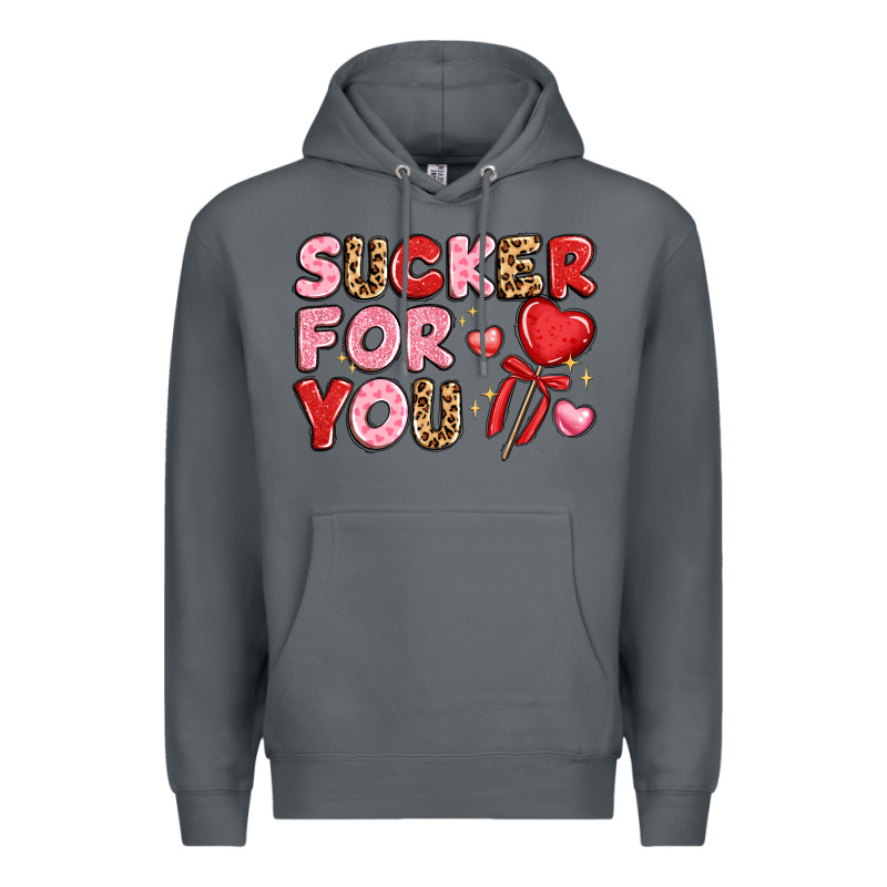 Lovethemed Typography With Heart Lollipop Premium Hoodie by LillyAllenDesigns | Teevron