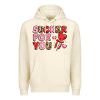 Sandshell lovethemed typography with heart lollipop Premium Hoodie - LillyAllenDesigns