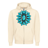 Sandshell turqoise gemstone Zipper Hoodie - AdoDesignShop