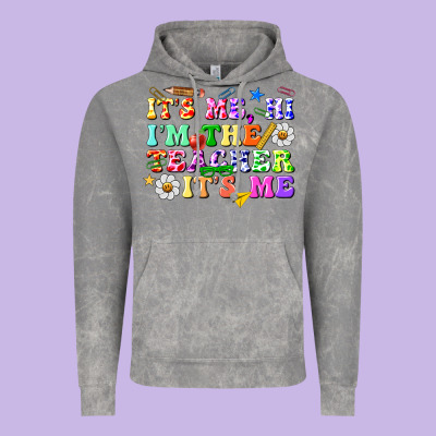 Its Me Hi Im The Teacher Its Me Vintage Hoodie Designed By Texasbilliewilder