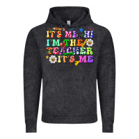 Vintage Black its me hi im the teacher its me Vintage Hoodie - texasbilliewilder