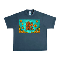 Midnight Navy sunflowers mama skinny metal can holder Urban Heavy Tee - HRA Design Shop