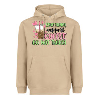 Mushroom emotional support coffee do not touch Heavyweight Hoodie - MaliasSmallBusiness