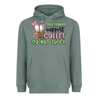 Sage emotional support coffee do not touch Heavyweight Hoodie - MaliasSmallBusiness