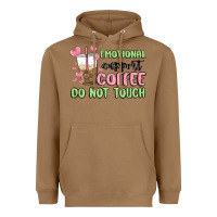 Toasted Coconut emotional support coffee do not touch Heavyweight Hoodie - MaliasSmallBusiness