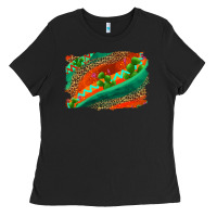 Black westerb aztec and leopard background Ladies Tee - AdoDesignShop