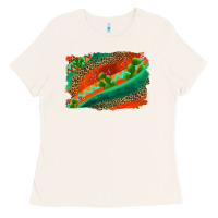 Bone westerb aztec and leopard background Ladies Tee - AdoDesignShop