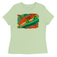 Matcha westerb aztec and leopard background Ladies Tee - AdoDesignShop