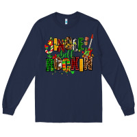 Navy jingle bell rockin Long Sleeve Tee - AdoDesignShop