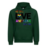 Forest Green All For Love And Love For All Urban Hoodie - Bettercallsaul