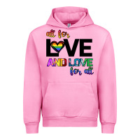 Fuchsia Pink All For Love And Love For All Urban Hoodie - Bettercallsaul