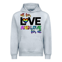 Heather Grey All For Love And Love For All Urban Hoodie - Bettercallsaul