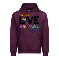 Mauve Wine All For Love And Love For All Urban Hoodie - Bettercallsaul
