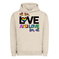 Pigment French Oak All For Love And Love For All Urban Hoodie - Bettercallsaul