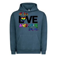 Pigment Midnight Navy All For Love And Love For All Urban Hoodie - Bettercallsaul